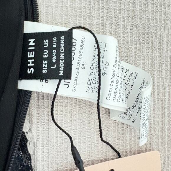 Sequin Black Silver Party Shorts Large Holiday Maximalist Dopamime - Picture 5 of 7